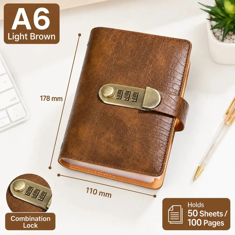 🔥 Last Day 50% OFF– Lockable A6 Savings Notebook with 3-Digit Combination Lock 💰