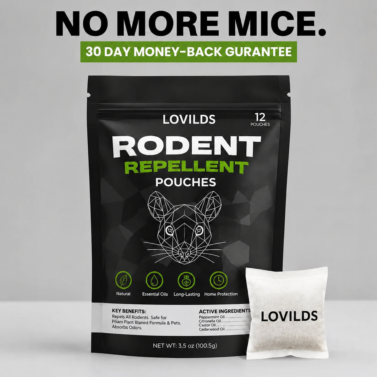 🐭Natural Rodent Repellent Pouches Keep Rodents Out — Without the Traps, Poison or Mess