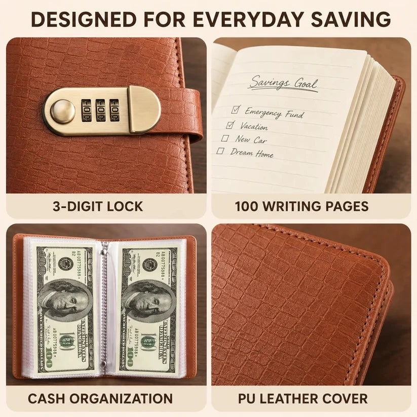 🔥 Last Day 50% OFF– Lockable A6 Savings Notebook with 3-Digit Combination Lock 💰