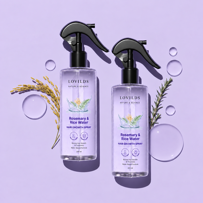 Rosemary Water and Rice Water |100% Natural Extract | Soft & Smooth Hair Non-Greasy & Fast Absorbing | 200 ml（Discount）