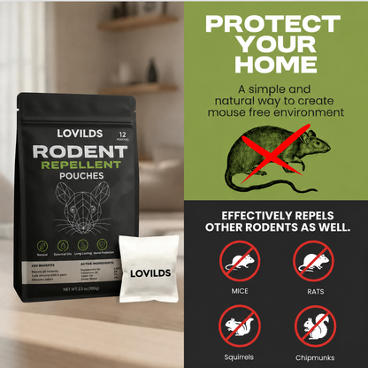 🐭Natural Rodent Repellent Pouches Keep Rodents Out — Without the Traps, Poison or Mess