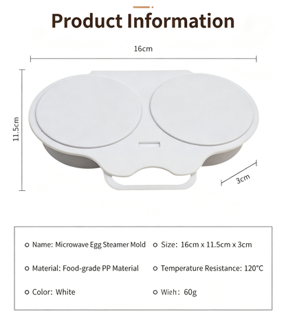 ⏳ FINAL 24 HOURS · 50% OFF 🥚 Microwave Double Egg Poacher with Lid & Handle