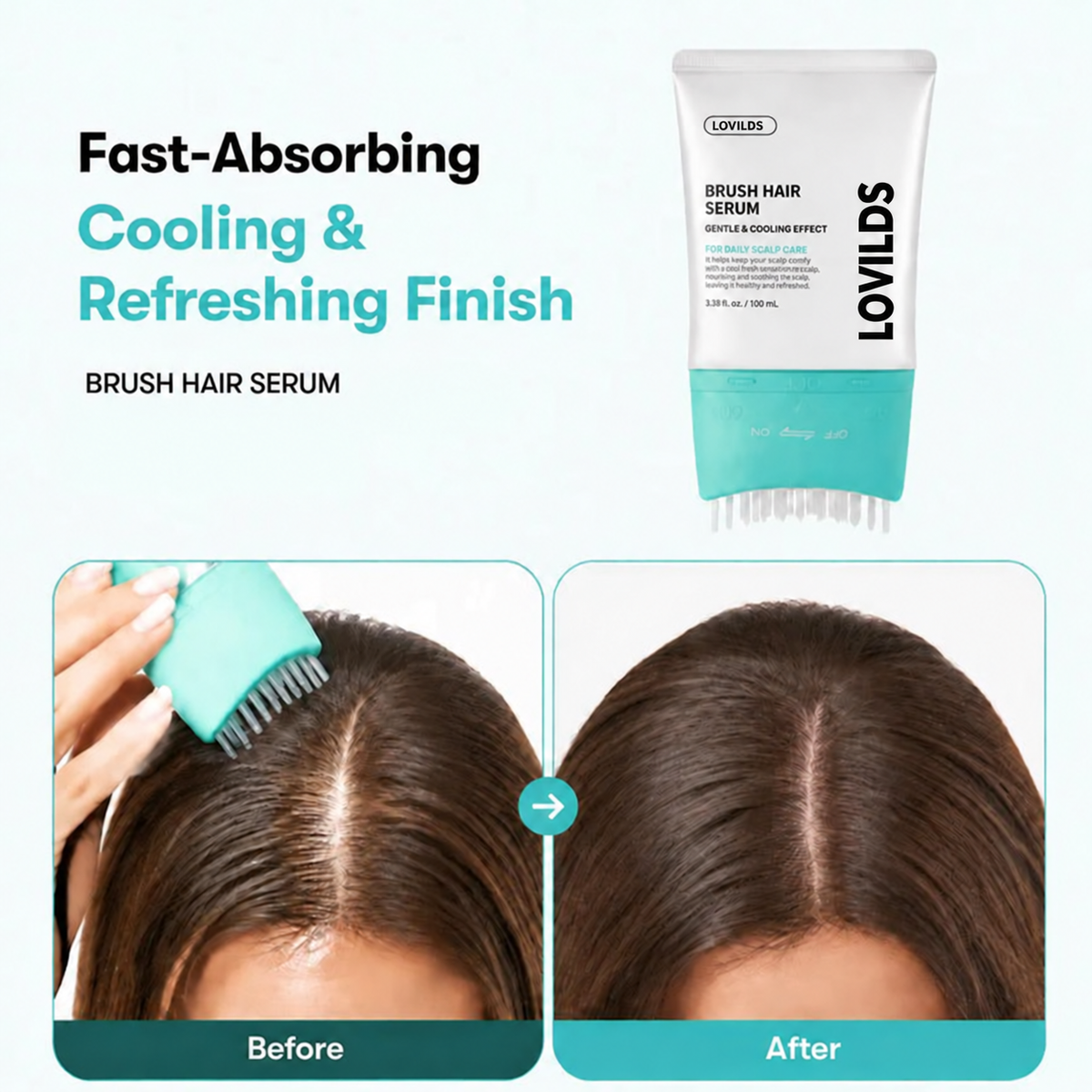 LOVILDS Scalp Brush Serum Fresh Scalp. Fuller-Looking Roots.
