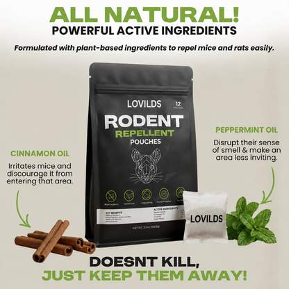 🐭Natural Rodent Repellent Pouches Keep Rodents Out — Without the Traps, Poison or Mess