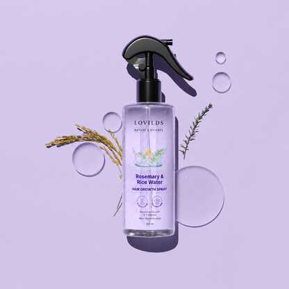 Rosemary Water and Rice Water |100% Natural Extract | Soft & Smooth Hair Non-Greasy & Fast Absorbing | 200 ml