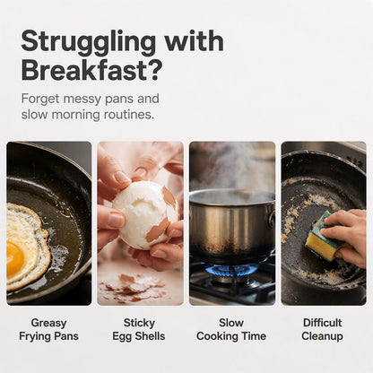 ⏳ FINAL 24 HOURS · 50% OFF 🥚 Microwave Double Egg Poacher with Lid & Handle